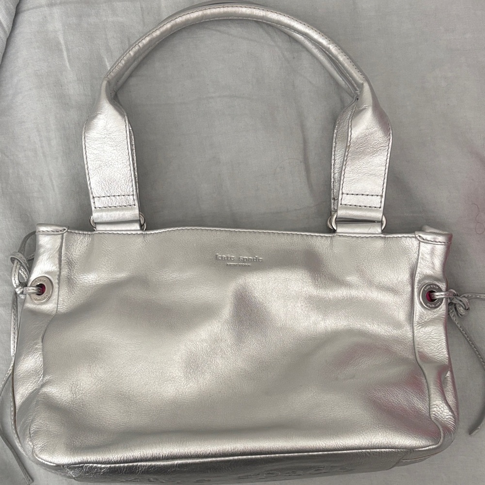 Kate Spade Metallic Silver Shoulder Bag